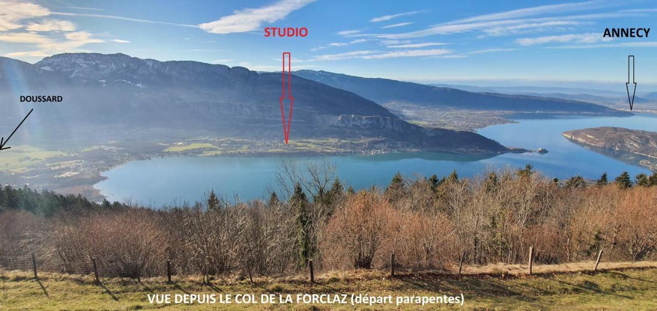 Studio à la campagne au bout du lac d'Annecy Doussard Extérieur photo
